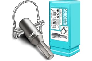 Brunnental ® SECHSKANT Erdbohrer Adapter + Quick Change Bolzen für Hand Bohrmaschine - Nutze deine Schlagbohrmaschine als Brunnenbohrer - Erdlochbohrer Adapter für Bohrer mit Ø 40 60 80 100 120 150 mm