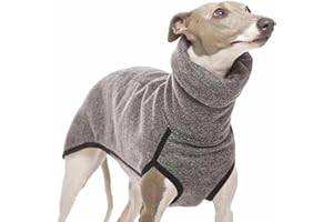 ZHUMCCY Jersey de forro polar de galgos, camisa de cuello alto, abrigo Whippet, chaleco de forro polar para perro, suéter cálido para mascotas, sudadera cálida para otoño e invierno