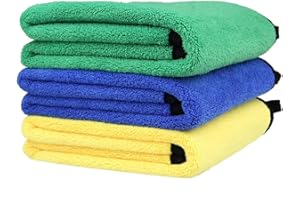 BundleMall Toalla de baño para Mascotas de Microfibra de Secado Ligero Uick Super Absorbente para Mascotas pequeñas Medianas y Perros y Gatos