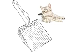 Nobleza Łopatka do żwirku dla kota, 2 Minute Clean One Litter Box, Metallic Cat Litter Scooper