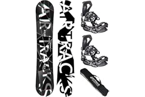 AIRTRACKS Snowboard Set/Pack/Planche REFRACTIONS Game Wide+Fixations Master FASTEC+SB Sac/Neuf
