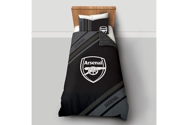 FOCO officiellt licensierad Arsenal FC Dark Rayz vändbart enkelt påslakan set med örngott