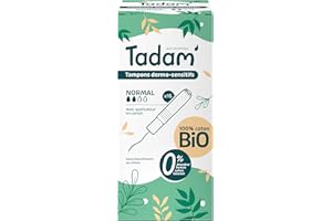 TADAM' - Tampons Dermo-Sensitifs Hypoallergéniques Bio avec Applicateur - Protection Normal - Boite de 16