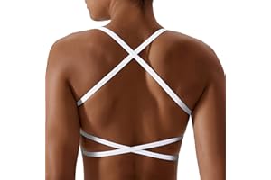 Litthing Reggiseno Sportivo da Donna Cinghie Incrociate Bralette Fitness Schiena Scoperta Bra Senza Ferretto Crop Top Sexy per Donna da Allenamento Yoga Ginnastica