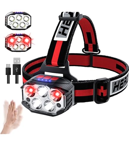 Lampe Frontale Rechargeable,Mise À Jour 2023 18000 Lumens,8 Modes D