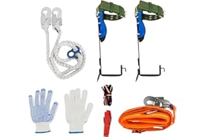 DSYOGX Juego de herramientas de escalada con cinta de seguridad, cinturones de seguridad, crampones para árboles