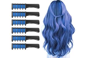 Hair Chalk for Kids Girls, MSDADA Temporary Bright Hair Color Dye for Kids Gifts for Girls Age 6 7 8-12+Colour Hairspray for Birthday Children's Day Halloween Christmas Party Cosplay DIY(Blue)