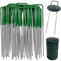 80 Picchetti A U Per Giardino E Campeggio - Acciaio Zincato, Con Rondelle - 150mm X 2.5mm - Foto 8