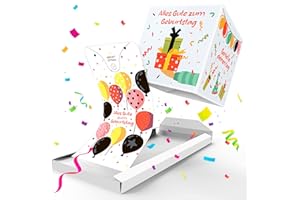 ‎NOTTA&BELLE FEEL LOVE EVERY MINUTE Notta&Belle FEEL LOVE EVERY MINUTE «BOOM!» Geburtskarte, Explodierende Karte mit Konfetti (Alles Gute zum Geburtstag), Überraschung für Mann, Frau, Kollegen, Familie, Kinder