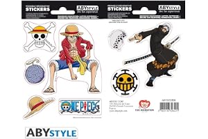 ABYstyle – en PIECE – klistermärken – 16 x 11 cm – Luffy & Law
