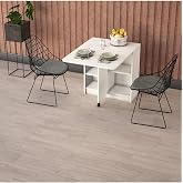 ASRA TREND Saf Beyaz KM-17 Katlanır Mutfak Masası ve Kiler Dolabı 70x93 cm%100 MDFLAM