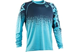 Dinint Homme Respirant Maillot Cyclisme, Manches Longues Vélo Jersey VTT Vêtements Séchage Séchage Rapide Cyclisme Tee Shirt
