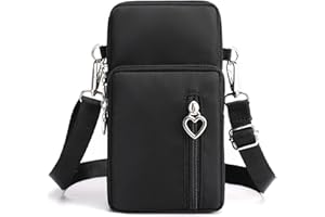 DuoLmi Umhängetasche Damen Klein, Crossbody Tasche für Damen, Nylon Handy Mini-Tasche Kleine Schultertasche Multifunktionale Handytasche, Handytasche zum Umhängen Damen