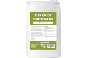 TIERRA VIVA Tierra de Diatomeas Micronizada Sin Aditivos 3KG | Múltiples usos | 100% Ecológico, natural y de máxima pureza | No calcinada
