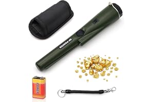 LURICO Pinpointer Metalldetektor Klein, Tragbar Metallsuchgerät Handheld Pin Pointer mit eingebautem LED Indicator/Alarm Licht/ 360° Scan/Holster für Goldmünze Hunt, Relikte, Schmuck