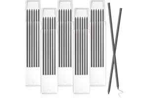 Muyohix 30 Stück 2,8 mm Bleistiftminen für Zimmermannsbleistift, Minen Bleistiftminen für Tischler Bleistift, Solide Tieflochmarker Konstruktion Bleistift Ersatzminen für Architekt Zeichnen (Schwarz)