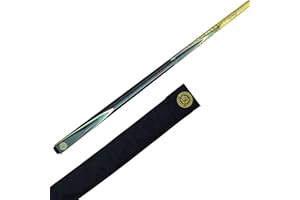 BCE JWS.250am Mark Selby 2 Piece North American Ash Snooker/Pool Cue - 145cm Length - 9 5mm tip with Classic Case, Black Butt/Natural Wood Shaft
