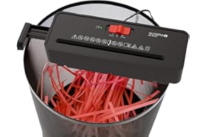 OLYMPIA PS 16 Pro Paper Shredder Attachment, Black, Compact Paper Shredder for Home, Strip Cut Shredder, Paper Shredder Device