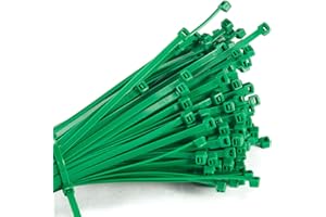 MgcTolBox Bridas Plastico Verdes, Bridas Para Cables 300 x 4.8mm, Bridas Verdes Para Exterior | Pack de 250 uds