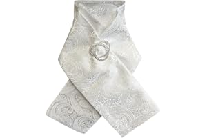 Equetech Ready-Tied Riding Equestrian Dressage Stock - Paisley (stock pin not included) - White