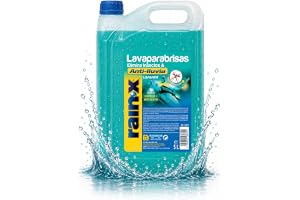 Rain-X Anti-Mosquito Car Windscreen Wiper Fluid – Rain Repellent – 5L | Hydrophobic Technology - Improves Visibility
