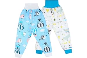 FLYISH DIRECT Braguitas de Entrenamiento Algodón, Calzones de Entrenamiento Niño Reutilizables, Pantalones de Entrenamiento Niño, 2 Piezas, 7-9 Años, XL