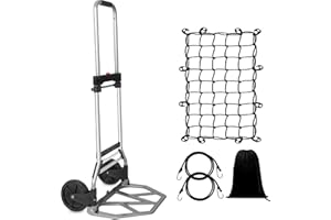 REAWOW Schwerlast Sackkarre klappbar große breite Lade-Schaufel Belastbarkeit bis 100KG Stahl Transportkarre Griff höhenverstellbar perfekt für industriellen Einsatz …