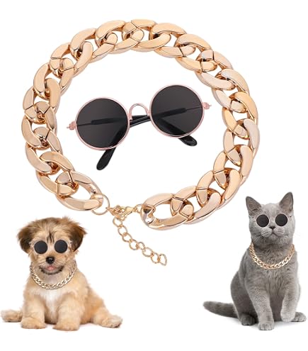 Süßes Retro-Kostüm-Set Für Hunde & Katzen – Mit Sonnenbrille & Fliege, Verstellbar (5,4–13,6 Kg)