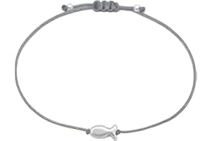 Selfmade Jewelry Bransoletka damska srebrna ryba regulowany rozmiar bransoletka makrama z rybami ręcznie wykonana wraz z opakowaniem prezentowym