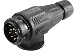 AGRISHOP Prise Remorque 13 Broches Mâle Étanche, Prise Attelage 13 Broches Male, 12v Connecteur Prise Remorque 13 Broches Prise De Porte-Vélos