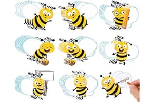 MIXTEACH 48 Stück Bumblebee Cutouts Papier