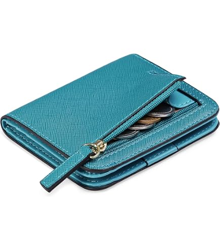 Portefeuille Mince 3 Volets En Cuir PU - Avec Fenêtre ID Et Protection RFID - Marron Selle - CALFOVERA