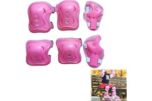 MIAYICAL Protection Roller Enfant à pour Enfants de 6pcs avec Genouillères, Coudières et Protège-Poignets pour Enfants de 3 à 12 Ans, Adapté au Patinage en Plein Air et au Cyclisme