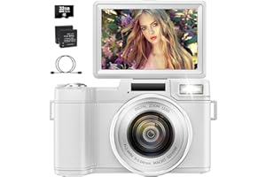 TOIAUAHA Digital Camera,UHD 4K 48MP Digital Camera for Photography,Vlogging Camera with 16X Digital Zoom 32GB Card 2 Batteries for Youtube, Tiktok