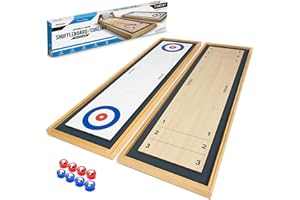 GoSports Shuffleboard Game Sets SHFL-01, Unisex-Adolescente, Blanco, Talla única
