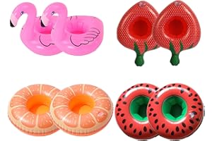 BODESHIS Inflatable Drinks Holders, 8 Pcs Pool Drink Cup, Floating Drinks Holder for Hot Tub, Hot Tub Cup Holder, Perfect for Pool Parties, Beach Outings, and Family Fun