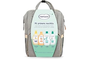 Nenuco Pack Bebé Mochila de Paseo, con Gama Completa, Colonia, Jabón, Champú y Leche Hidratante, 4 x 200ml