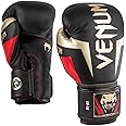 Venum Elite Boxing Gloves - Black/Gold/Red