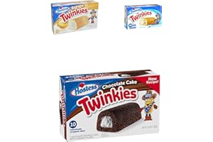 LÄDLA JUICE Hostess Twinkie Cakes, Brownie & Vanille Banana, 3er Pack, 3 x 385g
