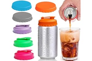 GUIDRE 6 Stück Getränkedosen Verschluss,Getränkedosen Deckel,Dosenverschluss Getränkedosen,Dosendeckel,Dosendeckel,Dosenverschluss,Bierdosen Abdeckung,Wiederverwendbares Getränkedosen Verschlus