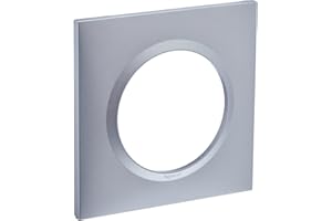 LEGRAND - Plaque dooxie Carrée - Plaque de Finition pour Prises et Interrupteurs dooxie - Fabriqué En France - 1 Poste - Aluminium Mat