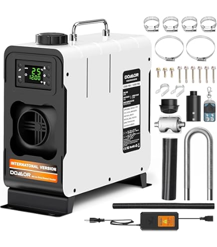 VEVOR Dieselluchtverwarming, 12 V, 5 kW, verbruik 0,16-0,52 l/u