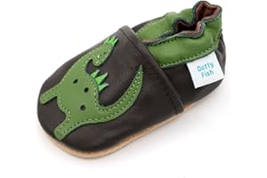 Dotty Fish Scarpine in Pelle Prima Infanzia. Scarpe Bimbi per Primi Passi con Suola Scamosciata. Scarpe da Bambino con Animali (17-28 EU)