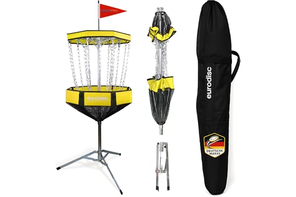 New Games - Frisbeesport Chainwalker Corbeille de Disque Golf Unisex-Adult, Jaune, Taille Unique