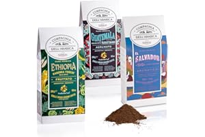 CAFFÈ CORSINI 1950 Caffè Corsini - Cafè Moulu 3x250g Compagnia Dell'Arabica Mix Guatemala/Éthiopie/El Salvador, Mono Origine, 750g au Total
