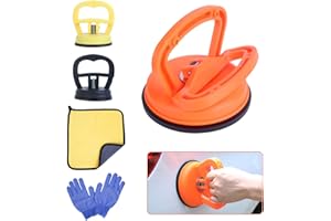 LONTOM 3 PCS Car Dent Puller Kit, Dent Puller Suction Cup Car Dent Remover with Vehicle Rag Gloves, Paintless Dent Removal Kit, Car Dent Repair Kit for Car Body Dent,Glass,Tiles and Mirror Moving