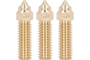PenRux 3D-Druckerdüsen, 3 Stück Messing-Extruderdüsen mit M6-Gewinde, 3D-Druckerdüsen-Set für K1, Anycubic Vyper, Kobra, Sovol Sv06 Plus, Sv07, 3D-Drucker-Zubehör (1,75/0,4