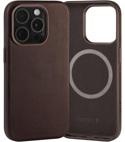 Custodia in pelle per iPhone 14 Plus con patta magnetica MagSafe CE