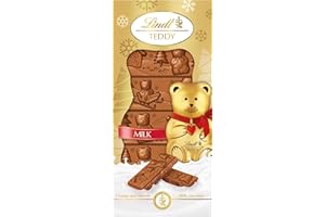 Lindt Teddy Milk Chocolate Bar – 120g – 2025 Christmas, Gift for Him & Her, Adults & Kids – Perfect Stocking Filler or Festive Treat