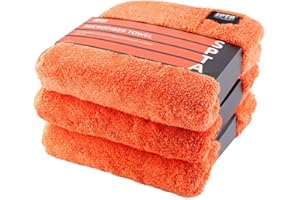 SPTA 3tlg, Mikrofasertücher, Mikrofaser-Reinigungstücher, 1200GSM zum Schutz der Lackoberfläche, Starke Wasseraufnahme und Lackfreundlichkeit, verwendet für Die professionelle Autopflege